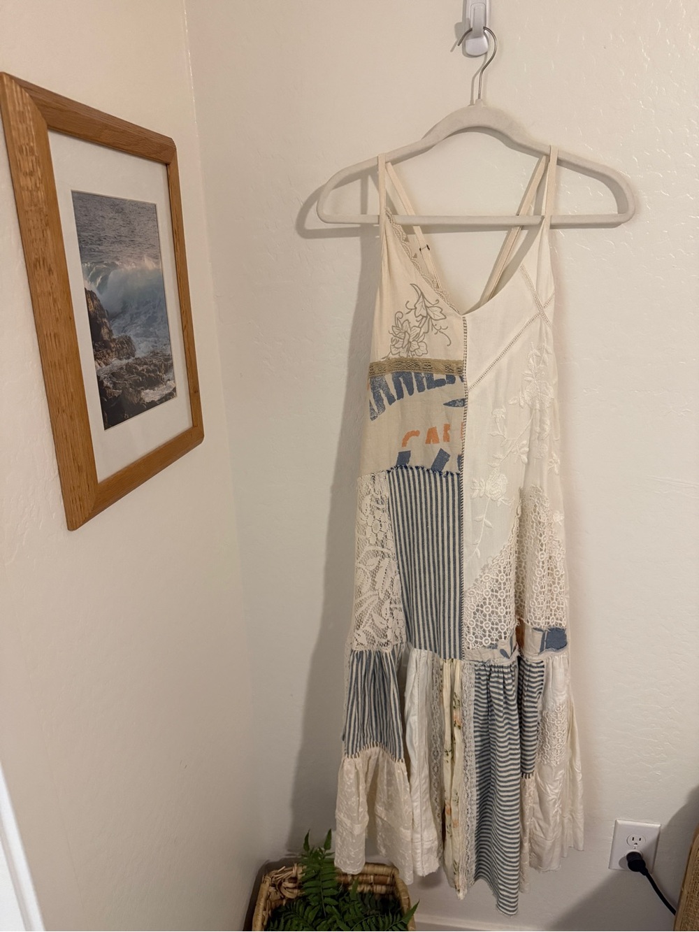NWT Urban Outfitters Kimchi Blue Dorothy Patchwork Maxi Dress - Picture 3 of 7